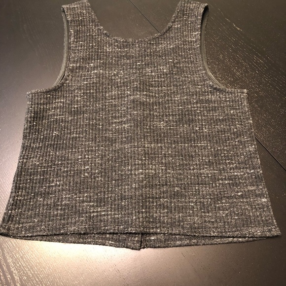 Madewell knit button cropped front tank - Picture 3 of 7